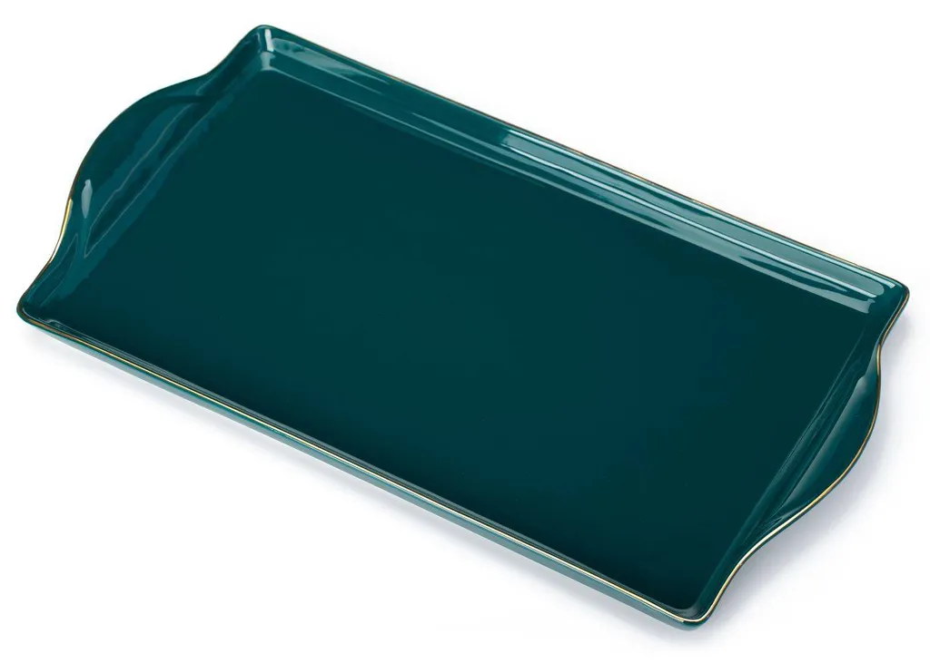 HowHomely Kaffeeservice Keramik 4 Personen - Teeservice 10-tlg. - Grün-Gold – Bild 9