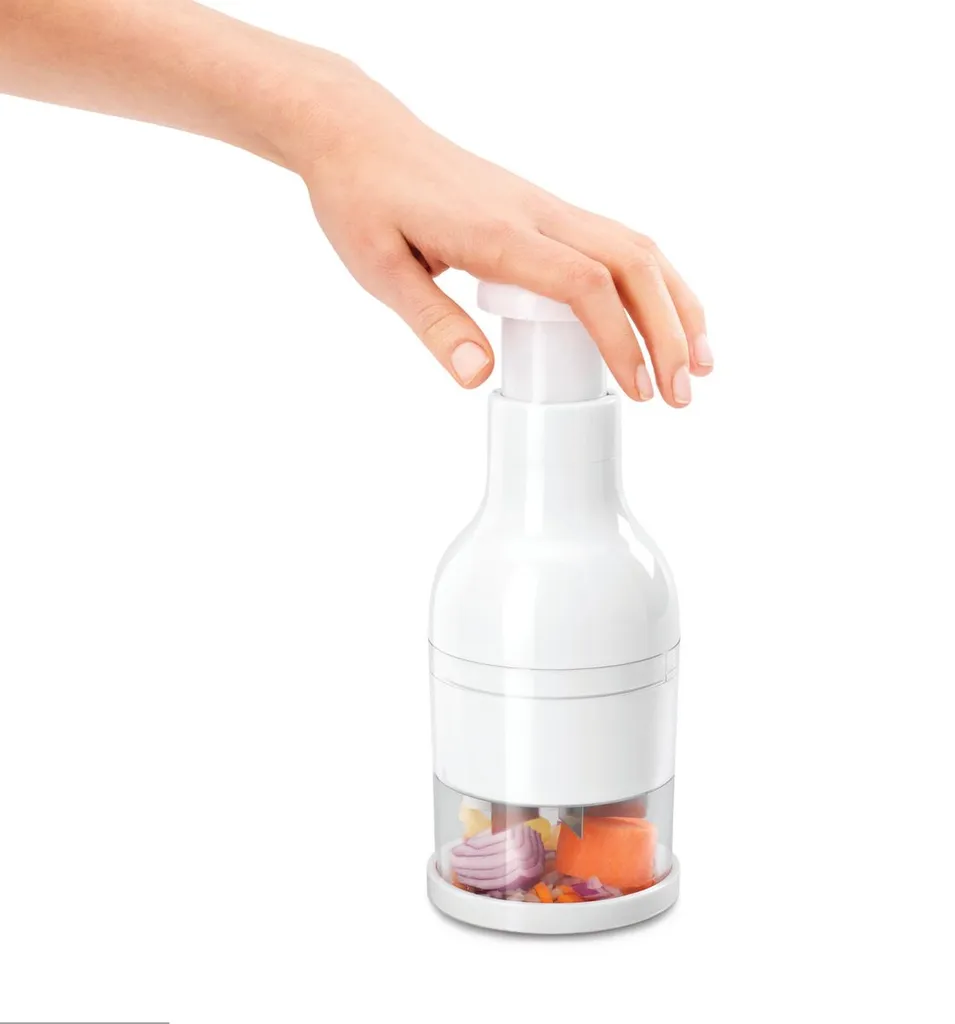 Gravidus Zerkleinerer Zwiebelschneider Zwiebelhacker Zerkleiner Gemüsezerkleinerer Weiß – Bild 3