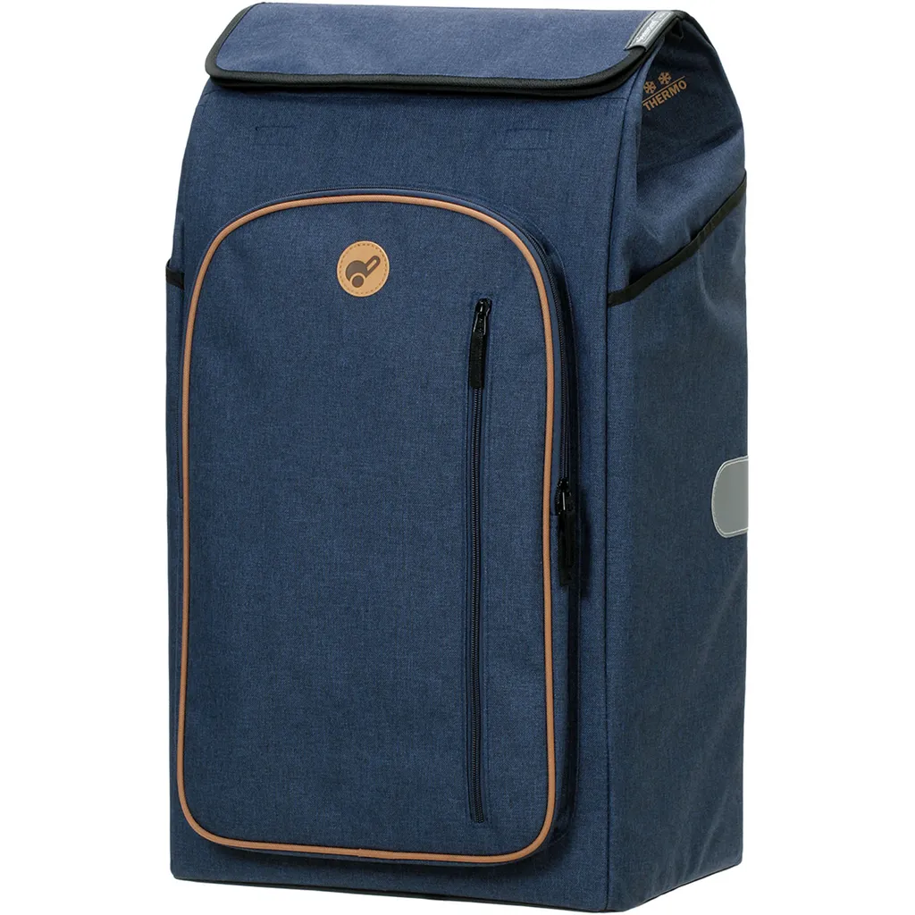 Andersen Shopper Andersen Einkaufstrolley Sondermodell Royal Stahl Klappbar Mit Metallspeichenrad Ø 25cm Und 61 Liter Tasche Folke Blau Mit Kühlfach – Bild 2