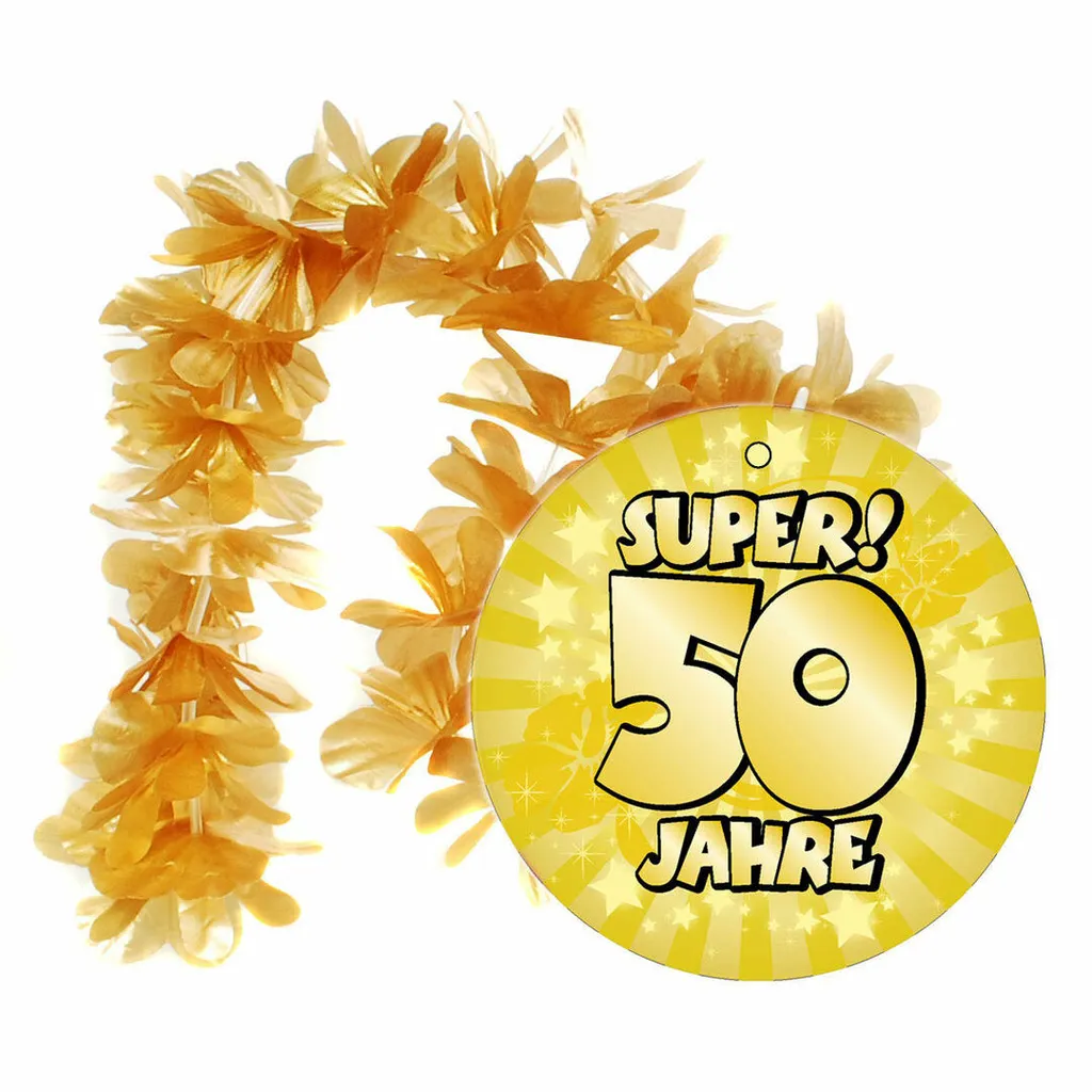 Udo Schmidt GmbH Bremen 1 Hawaii - Kette 50 Gold Goldene Hochzeit Geschenkartikel Deko Geburtstag 50