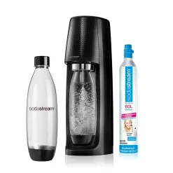 Sodastream Wassersprudler EASY Incl. PET-Flasche 1 L Und 1 Co²-Kohlensäurezylinder, Schwarz