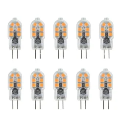 Jefety 10x G4 3W LED Glühbirne Warmweiß AC 12V Birne Leuchtmittel Warmes Licht