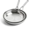 KitchenAid Pfannenset Multi-Ply Stainless Steel- ø 24 Und 28 Cm - Ohne Antihaftbeschichtung