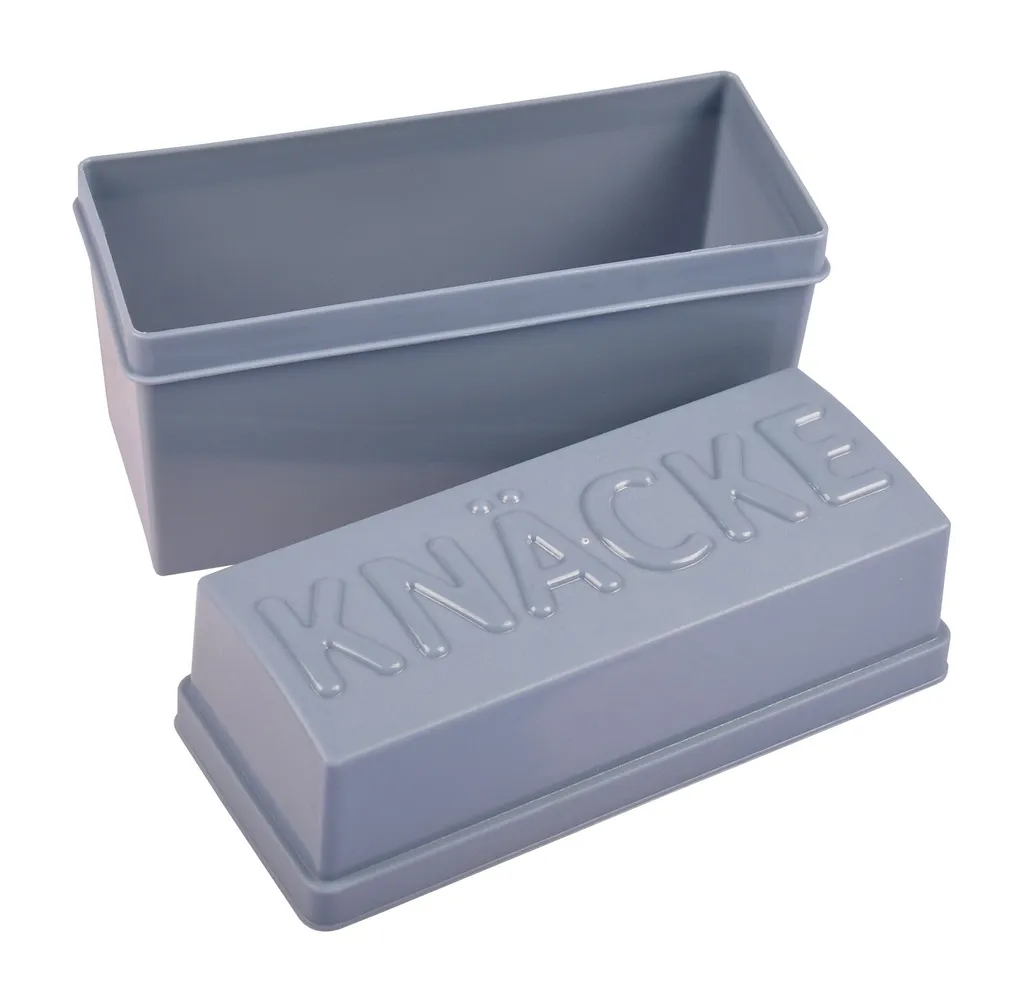 JELENIA PLAST Knäckebrotbox Brotbox Knäckebrot Box Brotdose Aufbewahrungsbox Vorratsdose , Farbe:hellgrau – Bild 2