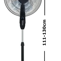 Zilan Standventilator Mit Fernbedienung | LED-Display | 8h Timer | 3 Geschwindigkeitsstufen | Oszilierender Ventilator | Windmaschine | 40 Cm | Oszilierend | 60 Watt