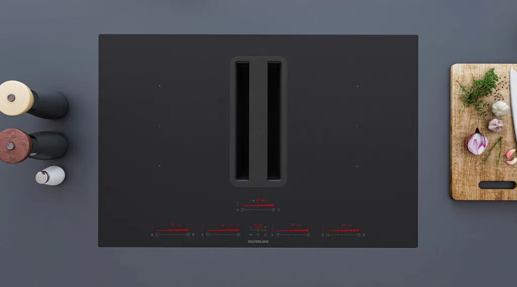 Silverline Küchengeräte Silverline FLPK 820 ES Flow-In Pro Induktionskochfeld Mit Abzug 80 X 52 Cm
