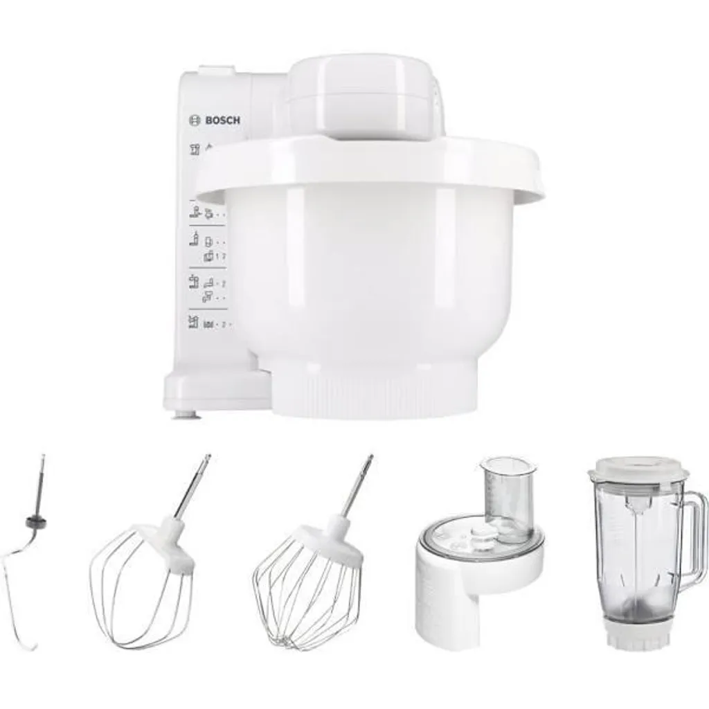 Bosch Küchenmaschine MUM4830 600 Watt Weiß Mixer Raspel Reibe Rühr-/Schlagbesen – Bild 7
