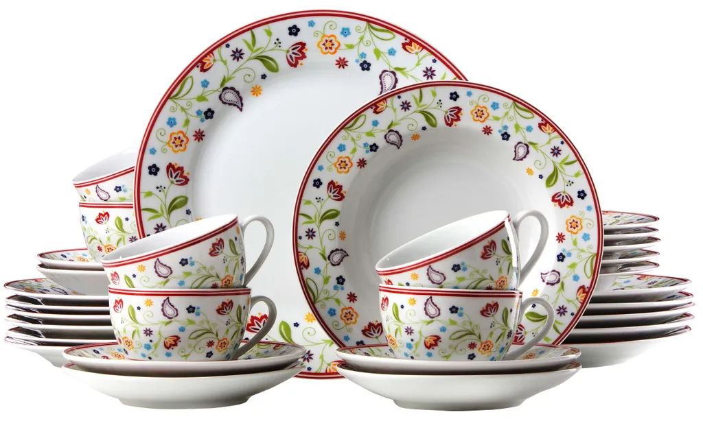 Ritzenhoff & Breker Kombiservice Doppio Shanti, 30-teilig, Porzellangeschirr