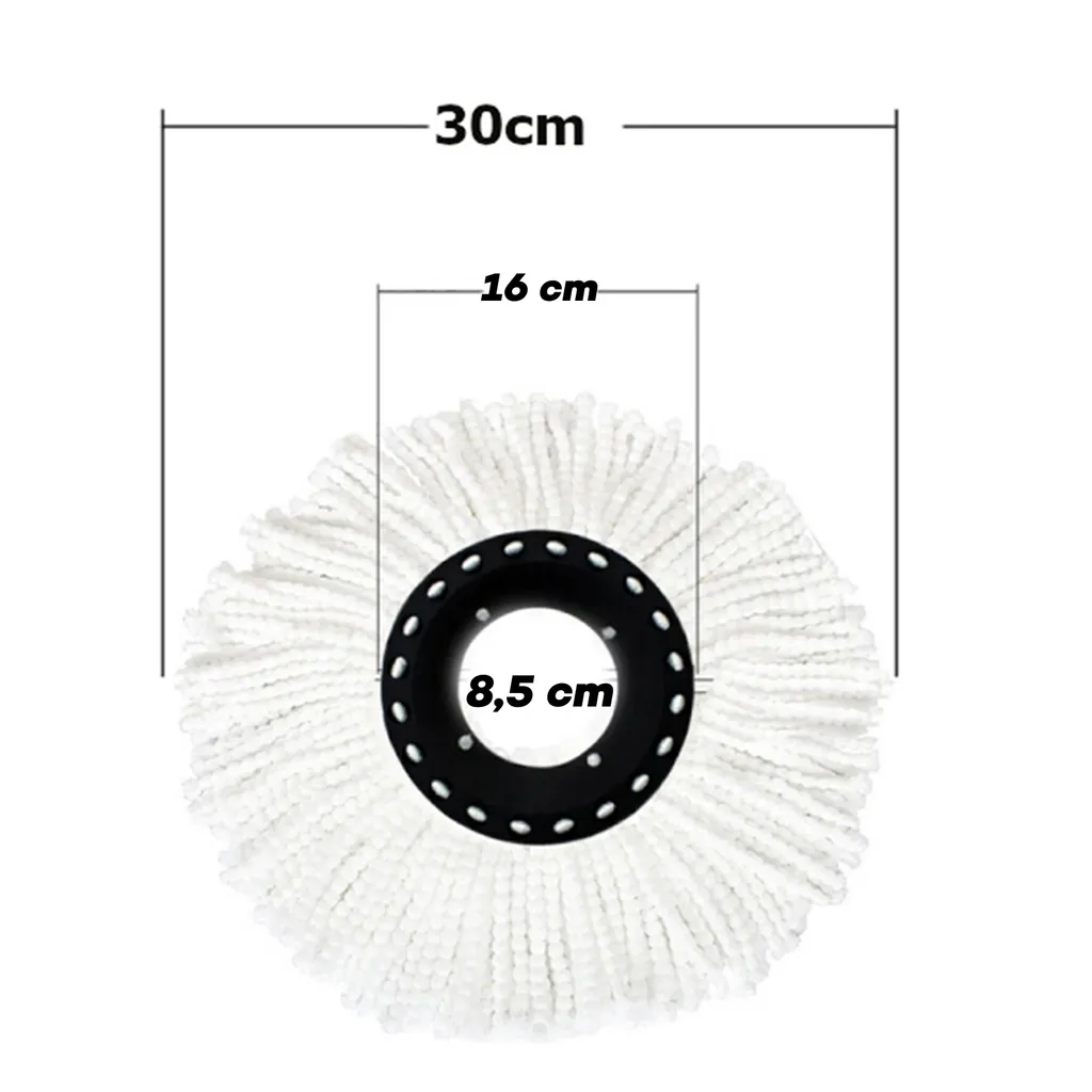 10er Ersatzkopf Disc Mop Clean Für Wischmopp Stück Ersatz Set Kopf Spin Twist Mikrofaser Ersatzmop Hoher Kompatibel Ersatz-Moppköpfe Weiß Retoo – Bild 16