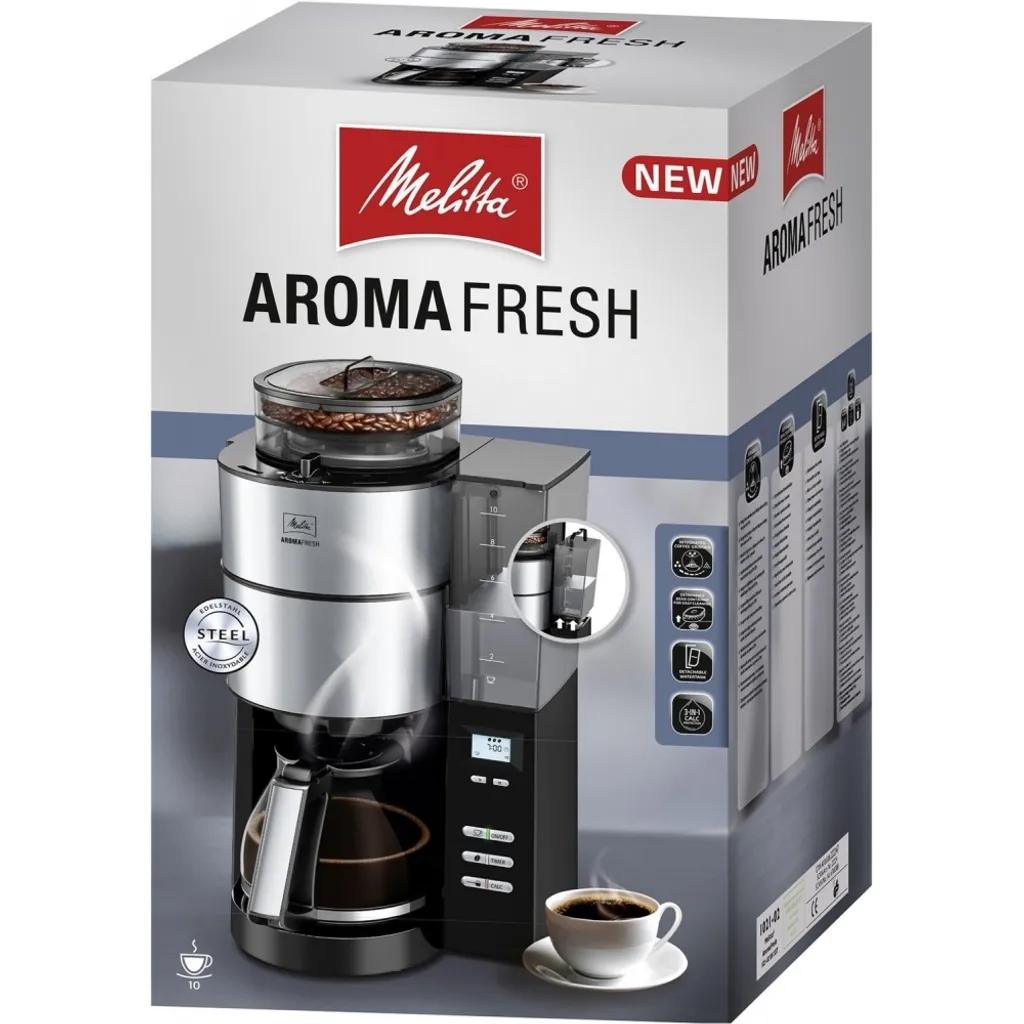 MELITTA 1021-02 Aroma Fresh Kaffeeautomat Mit Timer Und Mahlwerk Schwarz, Farbe:Schwarz – Bild 11