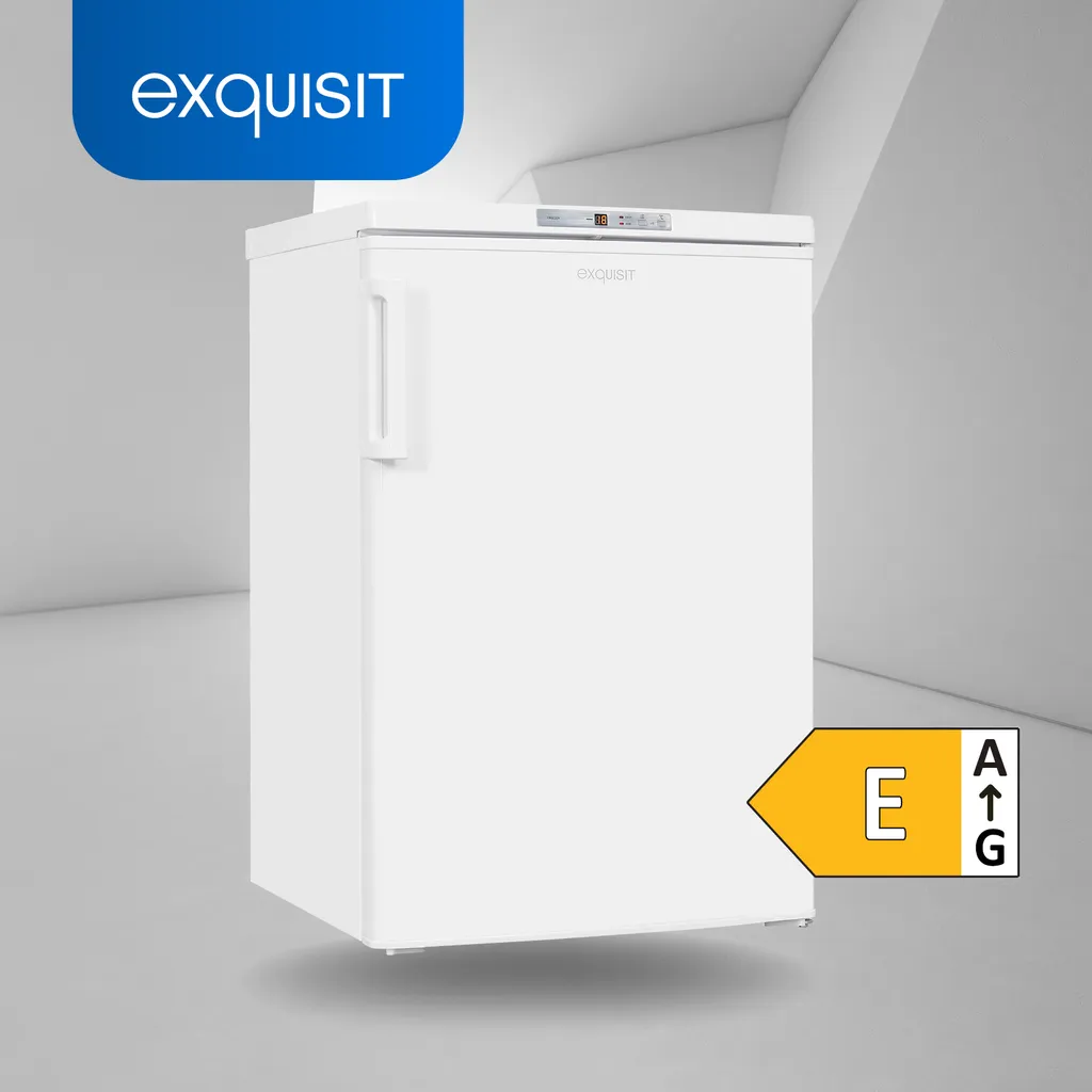 Exquisit Gefrierschrank GS80-HE-040E Weiss | Standgerät | 91 L Volumen | Weiß – Bild 2