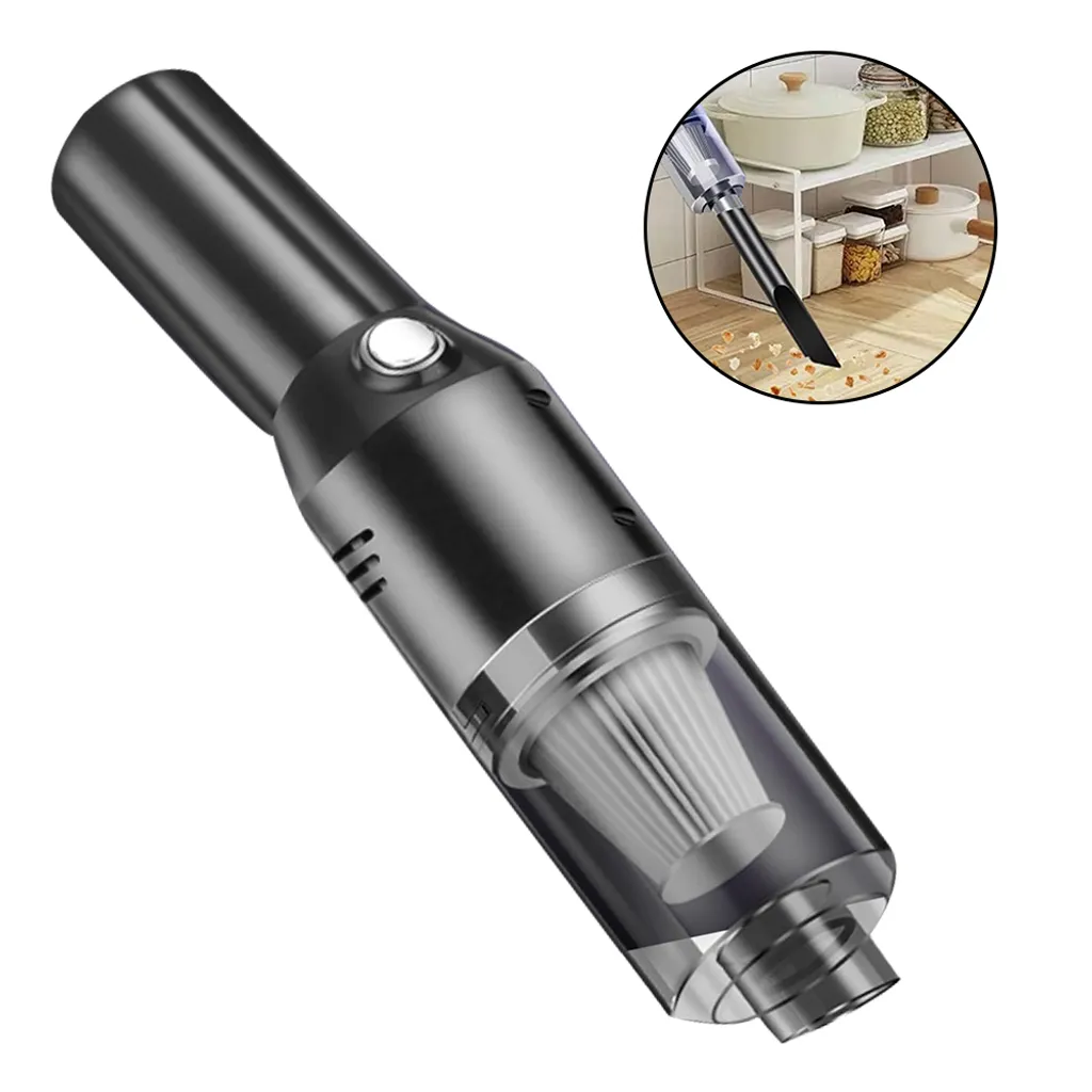 Mmgoqqt Wireless Portable Mini Car Vacuum Cleaner High Power Cordless (440g),Handheld Vacuum Cordless,Hand Vacuum Cordless Rechargeable,Handheld Vacuum Cleaner For Car/Desk,Black – Bild 2