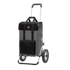 Andersen Shopper Royal Alu Klappbar Mit Metallspeichen-Rad Ø 25 Cm Und 51 Liter Tasche Hedda Schwarz