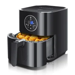 Aigostar Mini Cube -3,5L, 7 In 1 Heißluftfritteuse Heisluft Airfryer Mit Schneller Luftzirkulation Und 60 Min Timer, Auto-Off Sicherheitssensoren Fritteuse, Antihaft-Korb, Schwarz