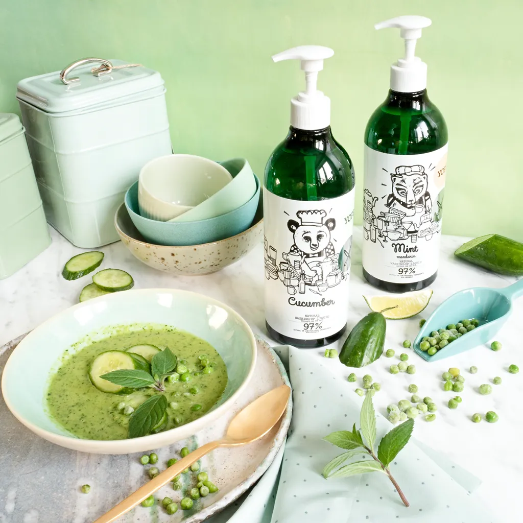 YOPE Spülmittel Küche Natürliche Geschirrspülmittel Minze Und Mandarine 97% 750ml – Bild 3