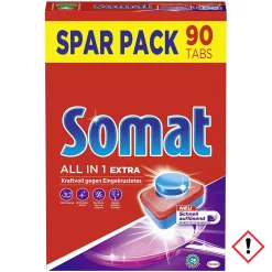 Henkel Somat Tabs 10 All In 1 Extra Sparpack Edelstahlglanz 90 Stück 1 Pack
