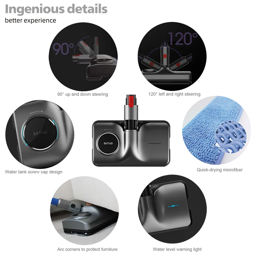 Topchances Elektrischer Moppkopfaufsatz Für Dyson Staubsauger V7 V8 V10 V11 Elektromoppaufsatz, Staubsauger Teile – Bild 5