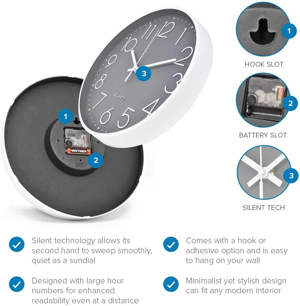 Joeji's Kitchen JOEJI’S KITCHEN Wanduhr »Joejis Schöne Wanduhr Ohne Tickgeräusche Wanduhr Groß Wanduhr Modern Wanduhr Vintage Wanduhr Stylische Küchenuhr Wand Uhr Küche – Bild 3