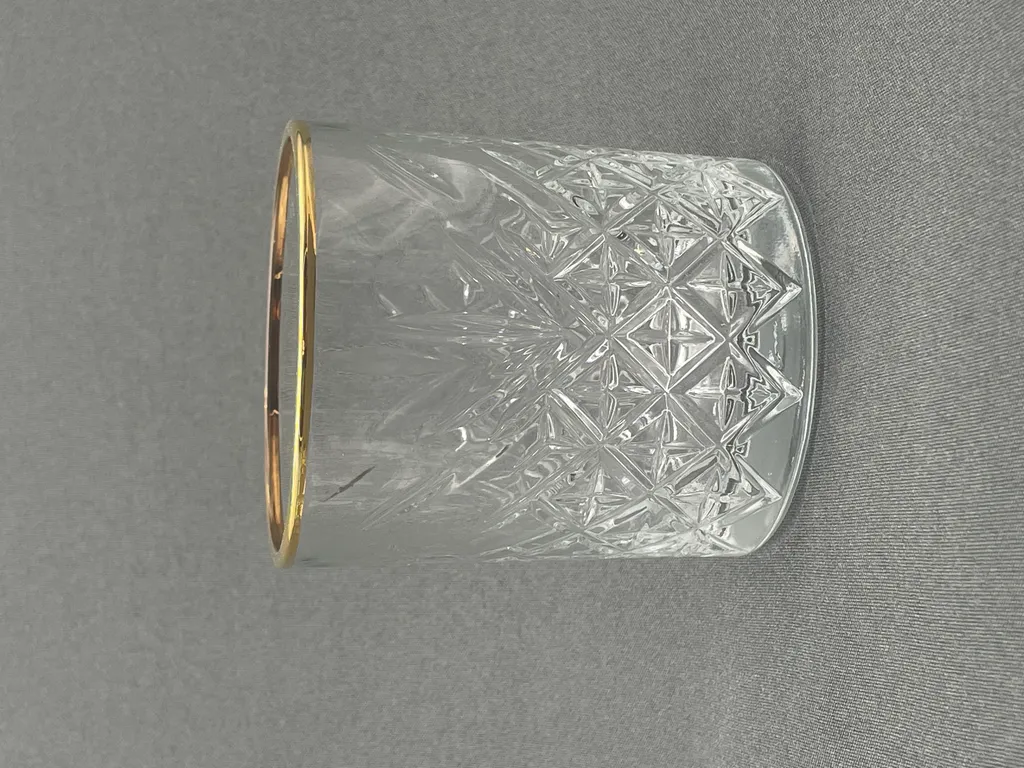 Pasabahce 96818 Timeless Golden Touch 3 Teilig Im Kristall-Design Retro Design - 2 Whisky Glas Und 1 Kristall-Schale – Bild 16