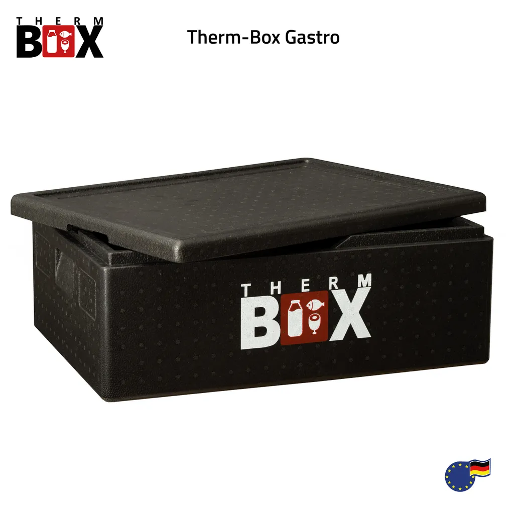 THERM BOX Profibox B53 - Wand: 3cm - Volumen: 53L - Innenmaß: 62,5x42,5x22cm - Wiederverwendbar Isolierbox Thermobox Kühlbox Warmhaltebox - Für E2 Kiste – Bild 2