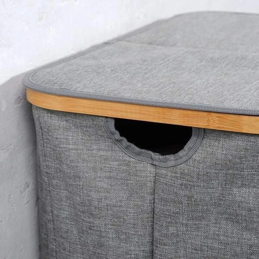 KESPER Wäschesammler, Bambus, Grau 54,5 X 33 X 50 Cm 19598 – Bild 11