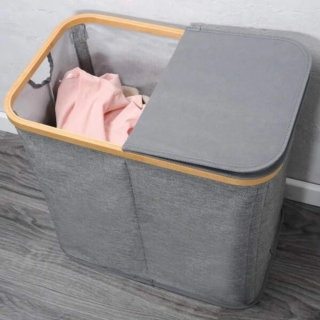 KESPER Wäschesammler, Bambus, Grau 54,5 X 33 X 50 Cm 19598 – Bild 9