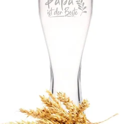 Gravurzeile Leonardo Weizenglas "Papa Ist Der Beste"
