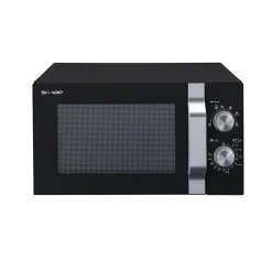Sharp R204BA Solo-Mikrowelle 6 Leistungsstufen - 800 Watt Leistung Schwarz/Silber