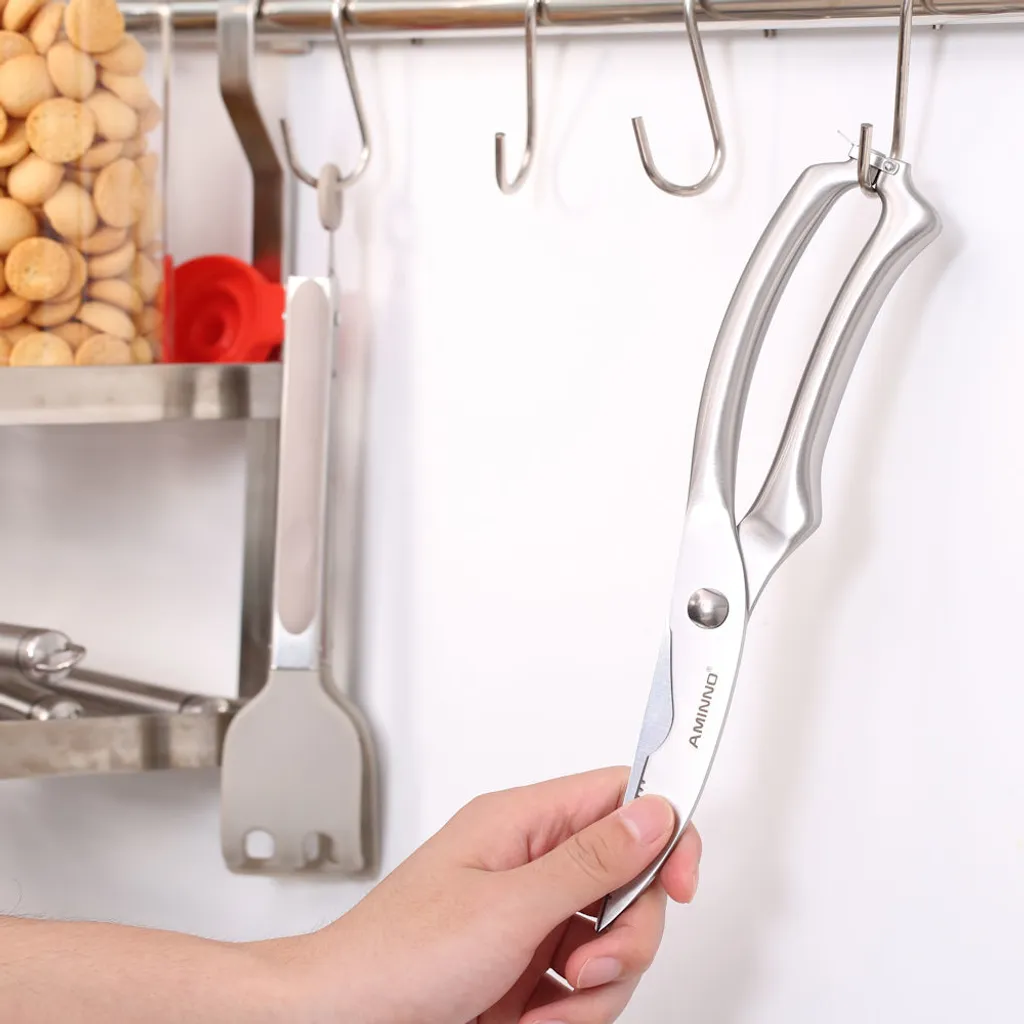 Professionelle Küchenschere Aus Edelstahl Für Huhn / Fleisch / Geflügel / Fisch / Kräuter / Pilze - Linkshänder Und Rechtshänder - Geflügelschere - Decopatent – Bild 6