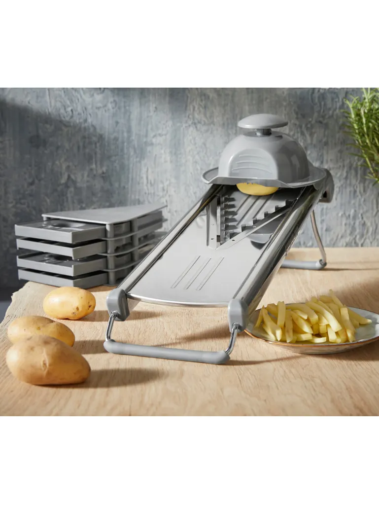 Stoneline Edelstahl Gemüsehobel Mit 5 Schneideinsätzen – Bild 17