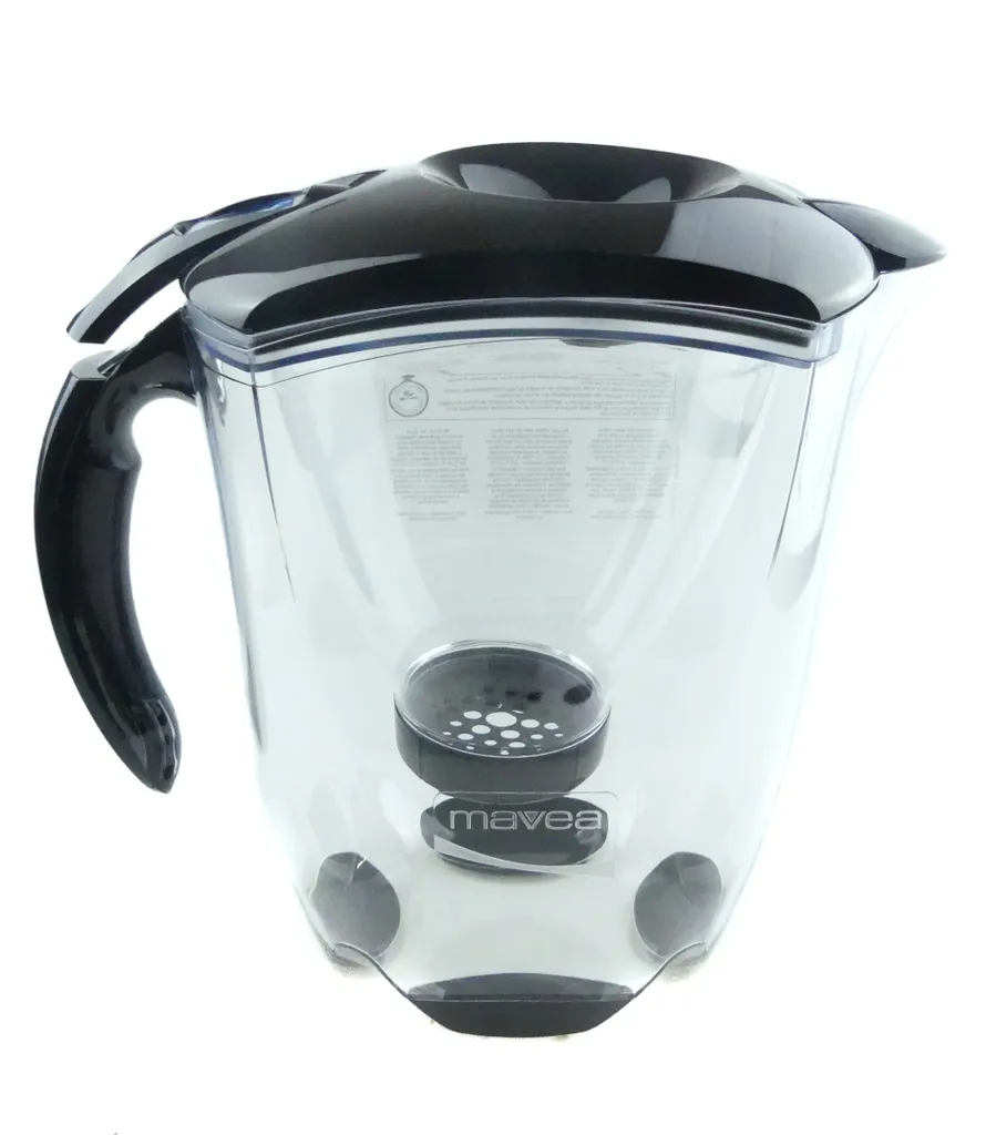MAVEA Wasserfilter Pitcher 2,4 Liter Inkl.1 X Filter MicroDisc Kunststoff – Weiß / Schwarz – Bild 4