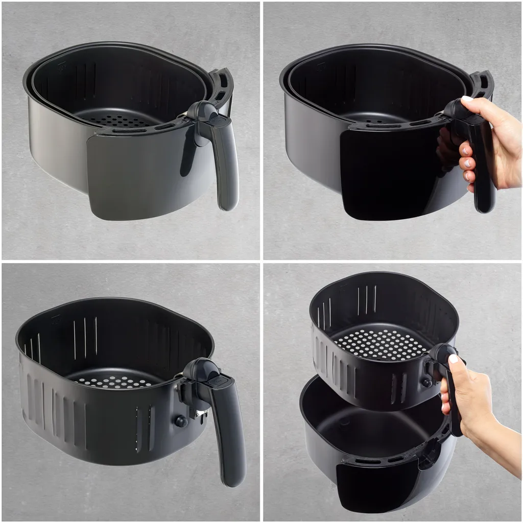 Monzana Heißluftfritteuse XXL Digitales Touch-Display 6,5L LED Mit Rezeptheft 1850W Küche Fritteuse Heißluftofen Schwarz – Bild 4