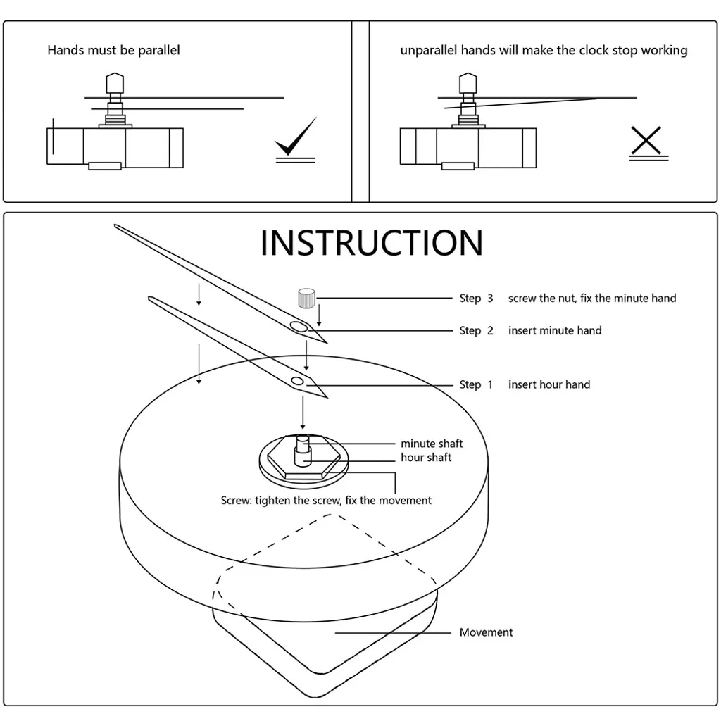 Mmgoqqt 3D Uhrzeiger Wanduhr Für Büro Und Zuhause Art Decor Quarzuhrwerk Zubehör – Bild 7