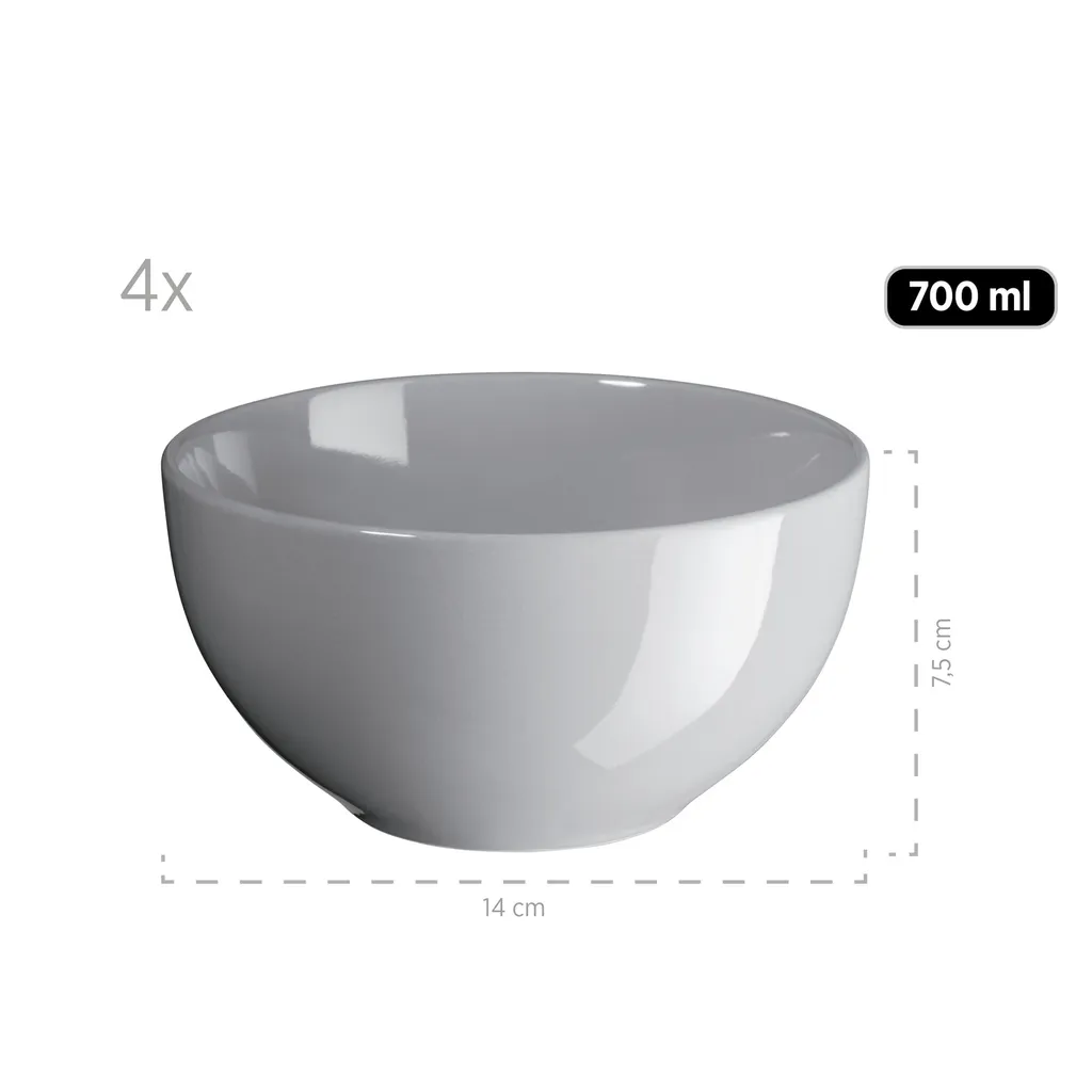 Maeser Mäser 931914 Kombiservice Pastell Selection Für 4 Personen, Steinzeug, Grau (1 Set, 16-teilig) – Bild 5