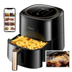 ULTENIC K10 XL Heißluftfritteuse, 5L Airfryer Mit 11 Programmen, Airfryer Mit Online-Rezepten, Touchscreen,1500W [Energieklasse A+++]