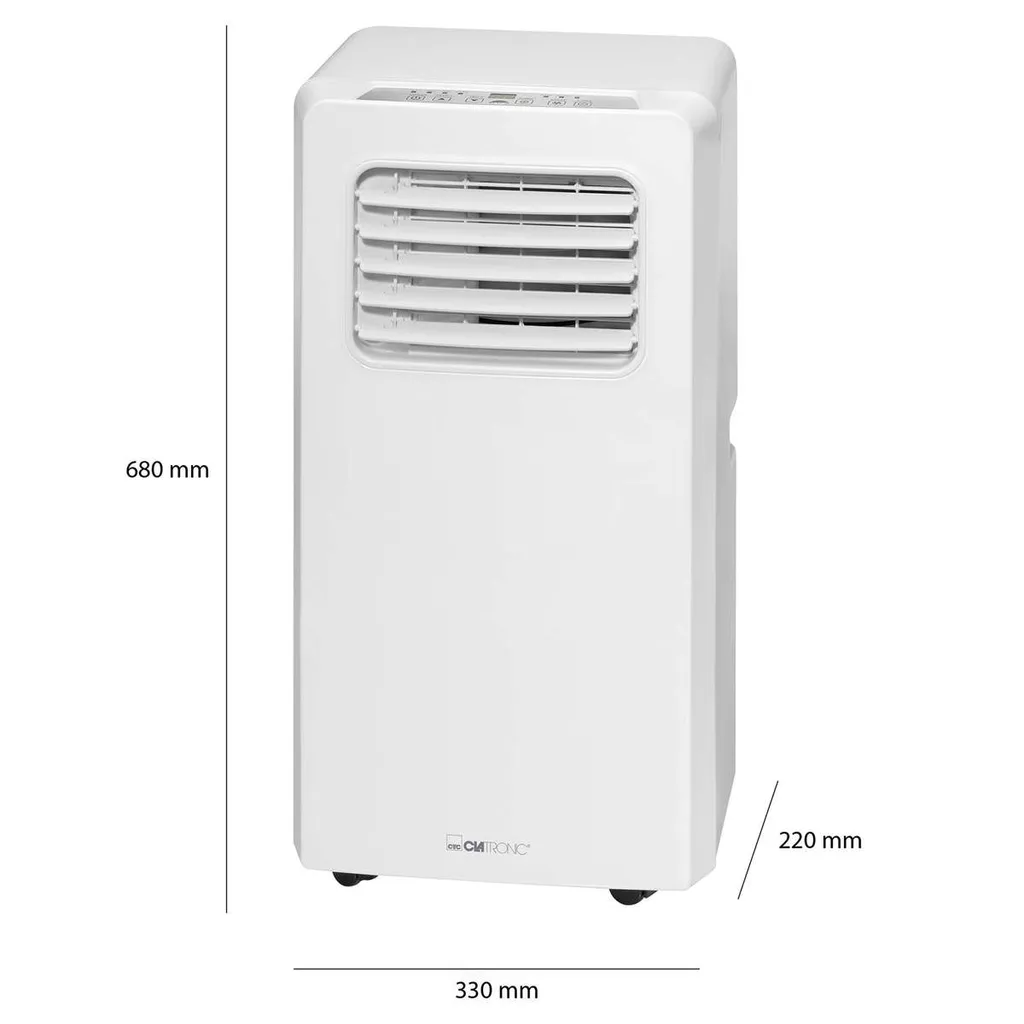 Clatronic Klimagerät CL 3671 Mit LED-Display - Farbe: Weiß - Funktionen: Kühlen, Entfeuchten, Gebläse - 780 W - Inkl. 1,5 M Abluftschlauch + Fensterabluft-Kit + Infrarot-Fernbedienung; 263 807 – Bild 7