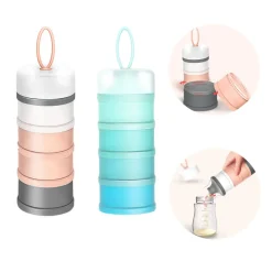 Qiangzhipow 2 Stück Milch Pulver Spender 4 Schicht Tragbare Milchpulver Portionierer Baby Gestapelt Milchkasten Vorratsdosen