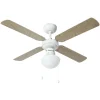 Bestron Deckenventilator Mit Beleuchtung, 3 Geschwindkigkeitsstufen & Großer Flügelspannweite Von Ø102 Cm, 50 W, Farbe: Ahorn/Weiß