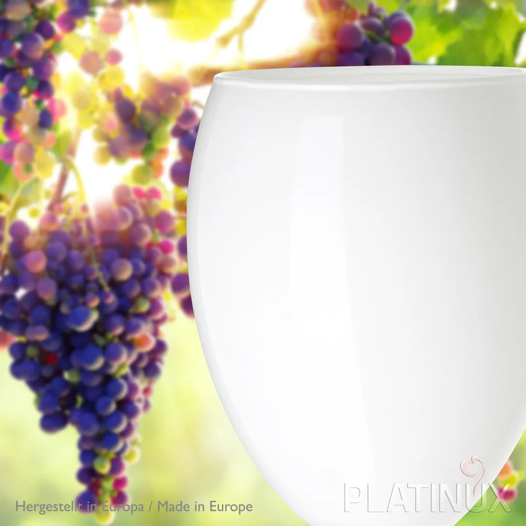 PLATINUX Weiße Weingläser Wasserglas Set 6 Teilig 130ml (max. 320ml) Aus Glas Massiv Weißweingläser Rotweingläser – Bild 7