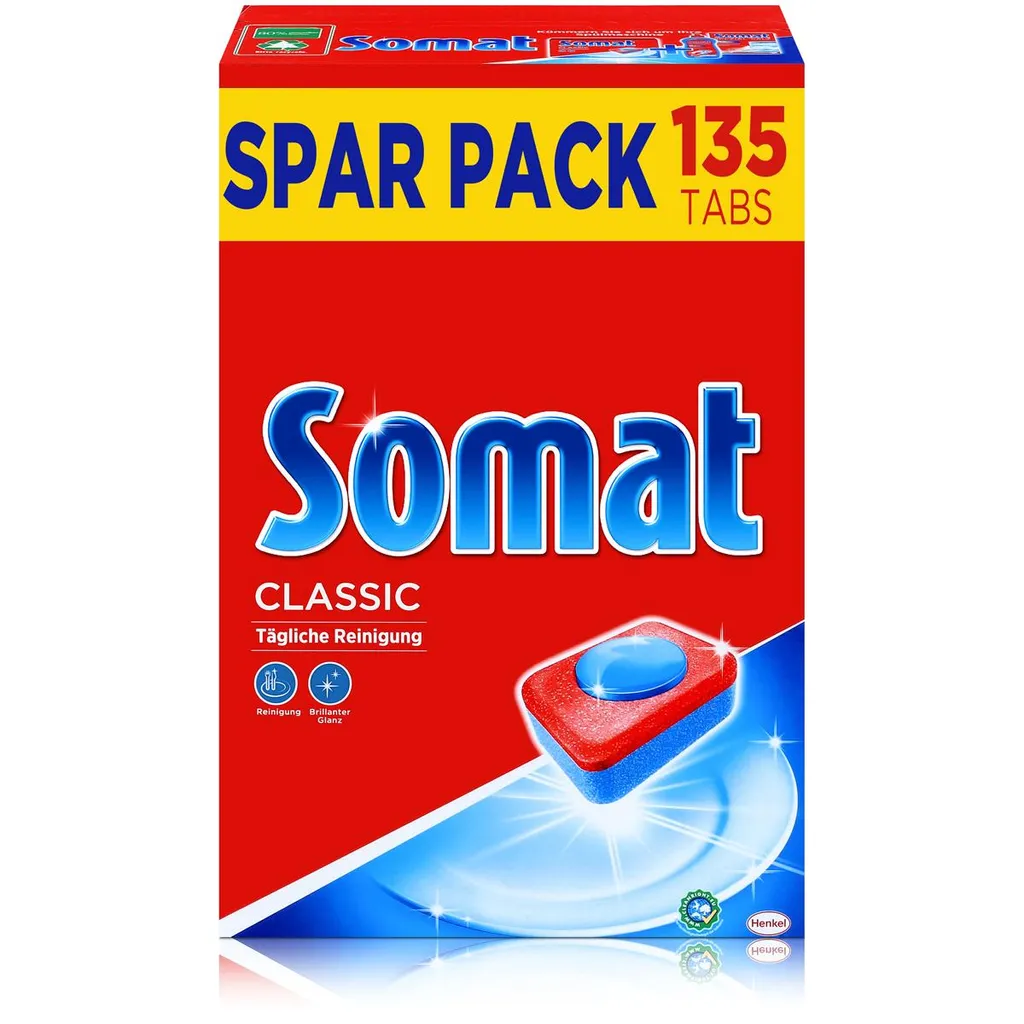 Henkel Somat Classic Reinigungstabs 135 Tabs Für Spülmaschine 2,36kg (1er Pack)