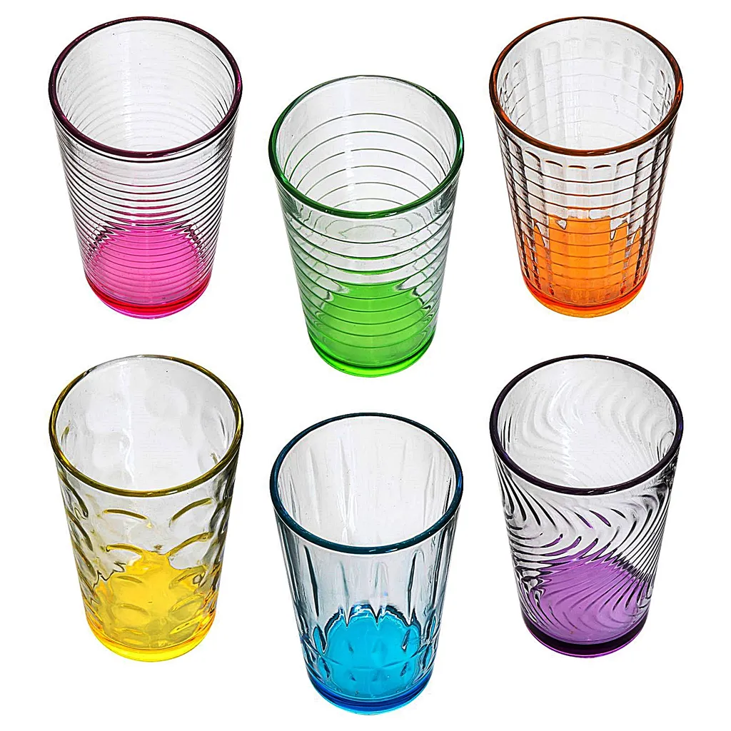 Astor24 6 X Trinkglas Bunt Wasserglas Wassergläser Trinkgläser Glas Gläser Saftglas – Bild 7