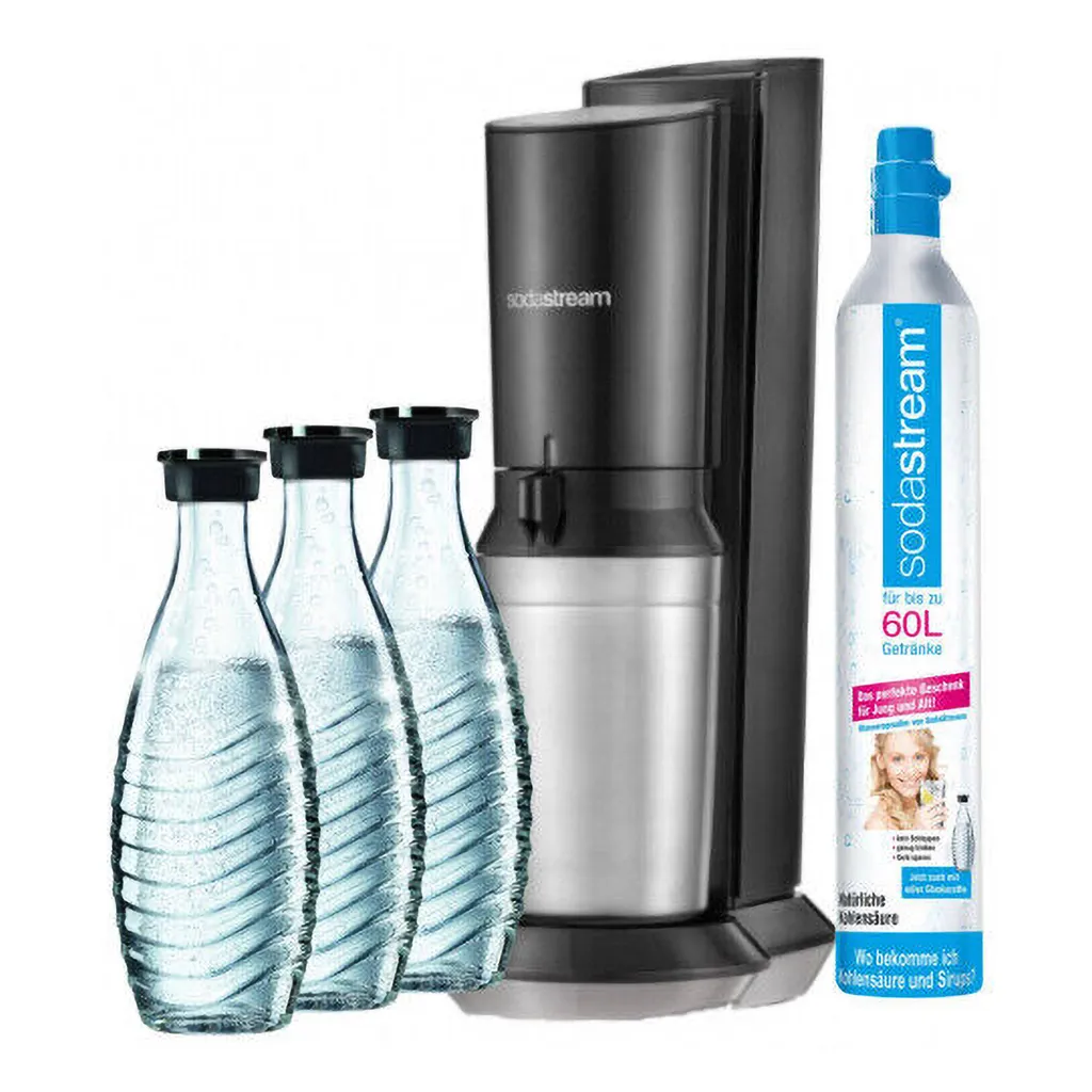 SodaStream Crystal 2.0 Vorteilspack Wassersprudler, Titan, Mit 3 Karaffen – Bild 5
