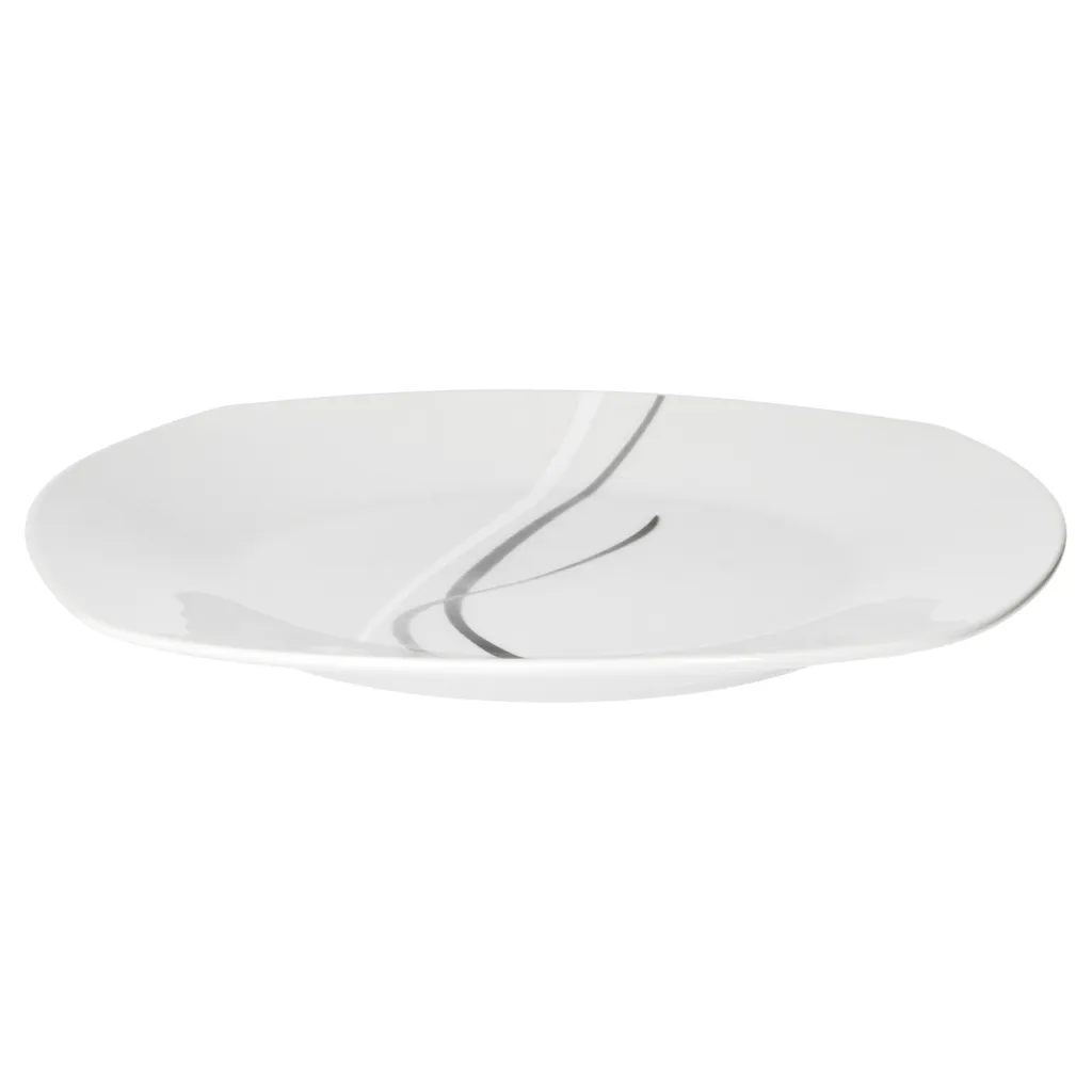 Van-Well Van Well Frühstücksservice Silver Night, 12tlg 6 Personen, 6 Kaffeebecher + 6 Teller, Linien-Dekor – Bild 4