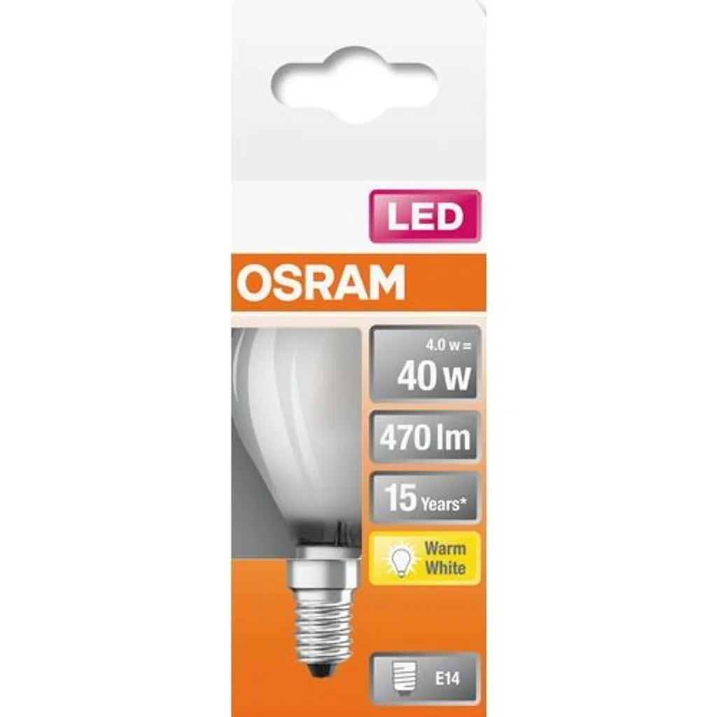 Osram LED Leuchtmittel Retrofit CLP 40 E14 4W Warmweiß, Weiß Matt – Bild 9