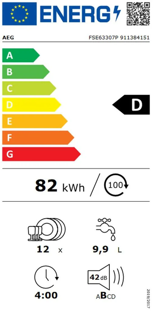 AEG - FSE63307P - Vollintegrierbarer Geschirrspüler - 55 Cm - Hocheinbaufähig – Bild 3