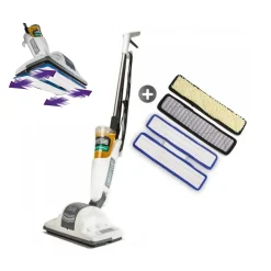 ISL GmbH VibraTwin® - Bodenreiniger Für Reinigung Und Pflege Von Fußböden, Elektrischer Bodenwischer - Wischmopp, Poliermaschine, Mit Vibrierenden Matten Und Sprühfunktion - Aus Der TV Werbung