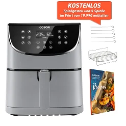 Cosori Premium 5,5-Liter Heißluftfritteuse, Grau