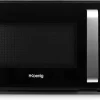 H.Koenig VIO8 Kompaktmikrowelle, Leistung 700 W, 20 Liter, Timer Bis 30 Min, 5 Heiz- Und Abtauleistungsstufen, 24,5 Cm Plattenspieler, Rostfrei, 45,2 X 34,5 X 26,2 Cm,