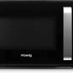 H.Koenig VIO8 Kompaktmikrowelle, Leistung 700 W, 20 Liter, Timer Bis 30 Min, 5 Heiz- Und Abtauleistungsstufen, 24,5 Cm Plattenspieler, Rostfrei, 45,2 X 34,5 X 26,2 Cm,
