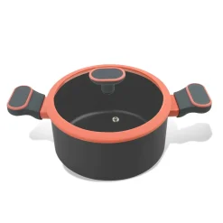 Tasty Antihaft-Kochtopf 20 Cm, Kleiner Bratentopf Mit Glasdeckel Und Softtouch-Griffen